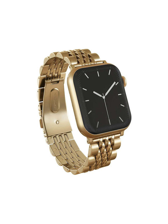 Burga Armband Rostfreier Stahl Gold (Apple Watch 4/5/6/7/8/9/10/11, SE (1/2/3))