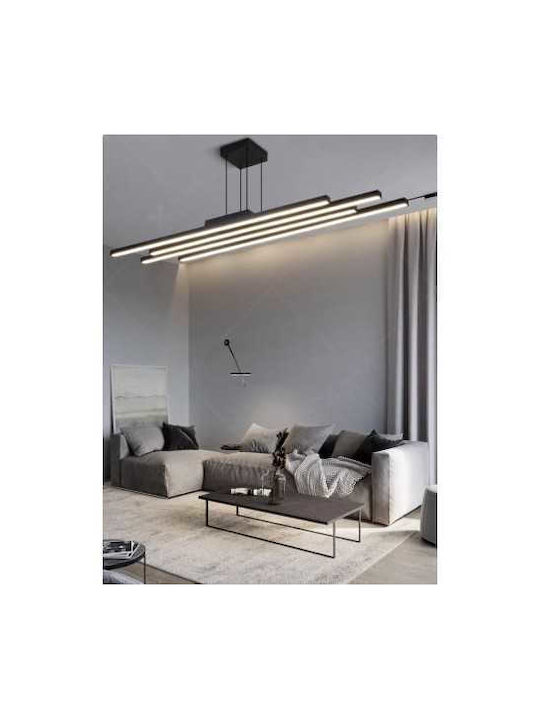 Lightplanet Lustră Negru LED cu Alb Rece Lumină