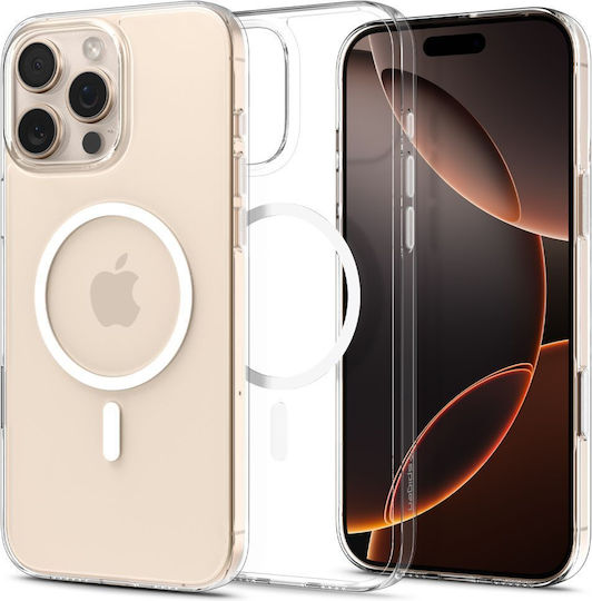 Spigen Thin Fit T MagSafe Back Cover Plastic / Silicone 1.55mm Clear/White (iPhone 16 Pro Max)