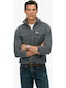 Long-sleeved Flannel Shirt in Wide Line Balsam Green