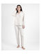 Admas Winter Damen Pyjama-Set Beige Enjoy Every Moment