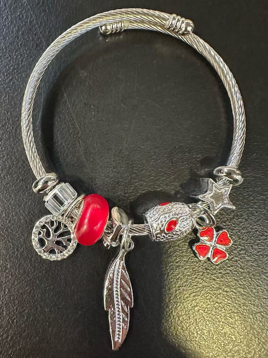 King Women's Steel Handcuff Bracelet