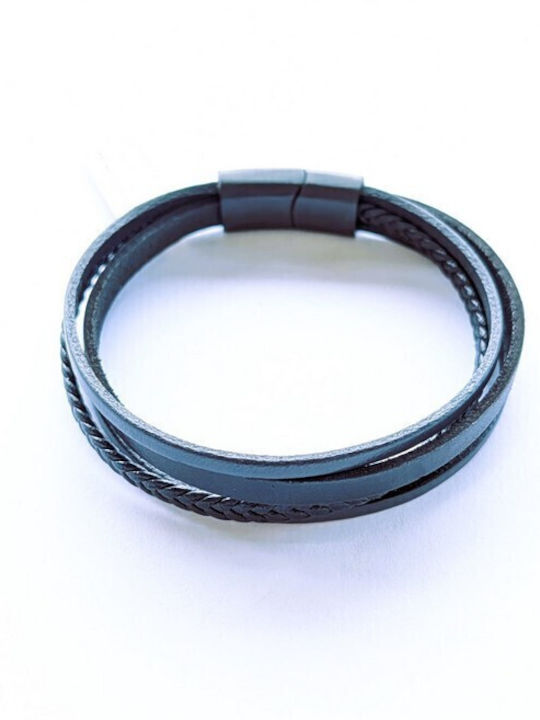 Chrysostomos Herren Armband aus Leder 17cm