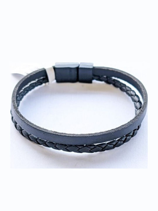 Chrysostomos Men's Leather Bracelet 17cm