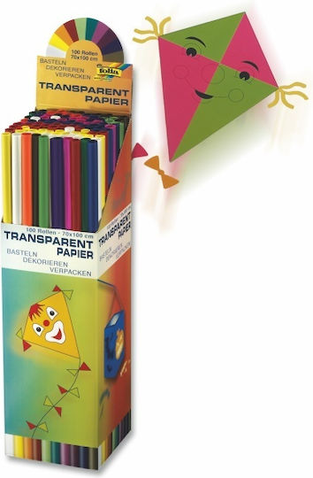 Folia Kite Paper 42gr Roll 70x100cm Assorted Stand 100pcs