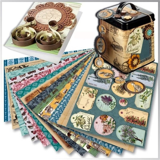 Folia Vintage Muster 24x34 Passend 26 Stück 13 Stück 80g 13 Stück 270g