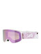 Alpina Kids’ Ski & Snowboard Goggles White with Pink Mirror Lens