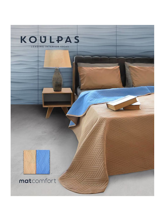Mattex Κουβερλί Υπέρδιπλο Microfiber Mocca-blue 220x240cm