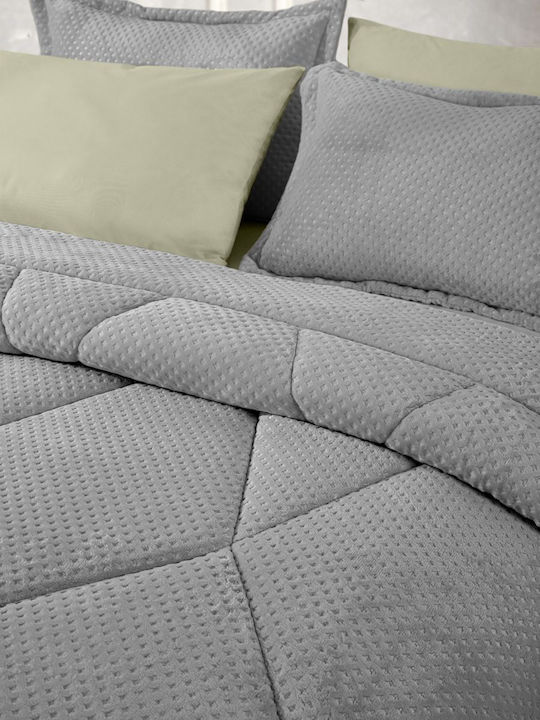Saint Clair Bettbezug Großes Doppelbett 220x240cm Silver 660 GSMGsm
