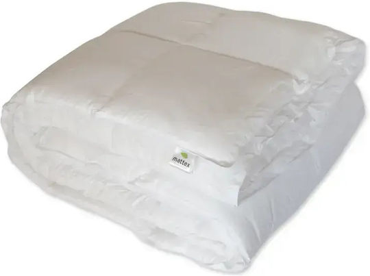 Mattex Bettdecke Einzelbett mit Microfiber-Füllung 160x240cm White