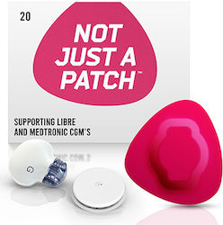 Not Just A Patch Original Αδιάβροχα Αυτοκόλλητα Αισθητήρες Freestyle Libre 2 Plus Medtronic Guardian 20τμχ Ροζ