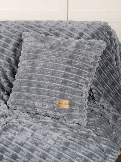 Nima Față de Pernă Savara din Catifea Gri Închis 45x45 cm