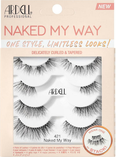 Ardell Naked My Way Lashes 421 Βλεφαρίδες Black 8τμχ