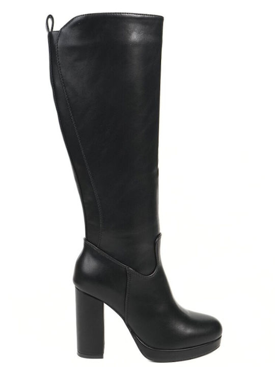 Damenstiefel mit hohem Absatz Schwarz