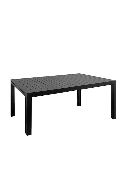 Tisch Speisesaal Ausziehbar Aluminium Gray 240x95x75cm