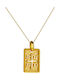 Ioannis Kosmima Pendant Kids Talisman Double Sided with Chain Konstantinato made of Gold 14K AFP-23104YAL