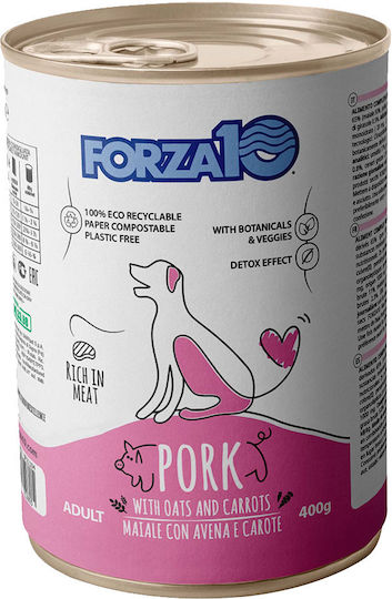 Forza10 Nassfutter Hunde in Dose mit Schweinefleisch und Karotte 400gr