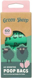 Green Sheep Saci Pentru Îndepărtarea Excrementelor Travel Pack 60 Saci Aromă De Căpșuni Green Sheep Saci Pentru Îndepărtarea Excrementelor Travel Pack 60 Saci Aromă De Căpșuni