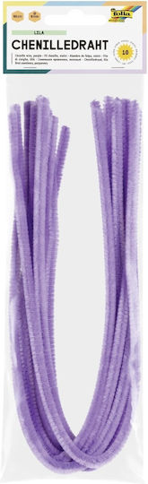 Συρμα Πιπας Folia Λιλα Ø 8,0mm 50cm Σετ 10τεμ
