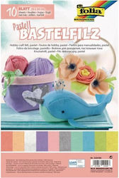 Folia Craft Felts 20x30 150g Matching Pastel Pack of 10