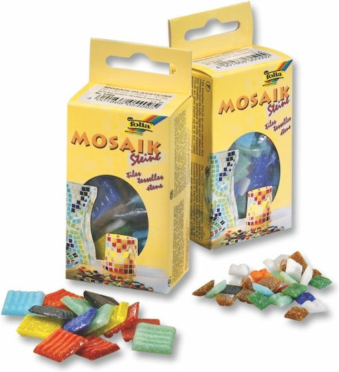 Μωσαικο Glass Folia 10x10mm Κουτι 300τεμ Ασορτι 10 Χρώματα