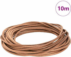 Vidaxl Șnur Din Piele Maro Ø5 Mm X 10 M Piele