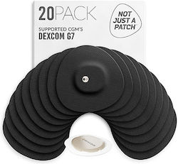 Not Just A Patch Original Wasserfestes Pflaster Sensor Dexcom G7 20 Stück Schwarz