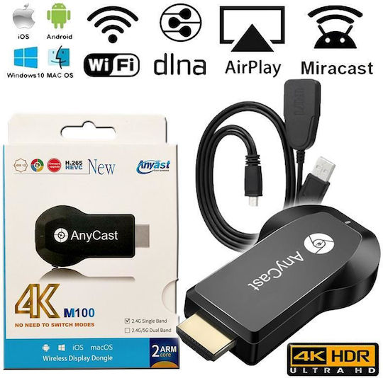 Умна ТВ приставка Anycast Full HD с Wi-Fi / HDMI