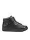 Kids Boots from Patent Leather with Laces Black