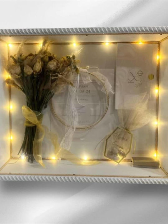 Plexouda Hochzeitskronen-Hülle Rechteck Hölzern...