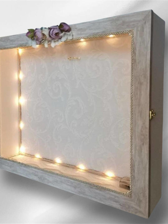 Flower Wall Wedding Crown Case Rectangular Wood...