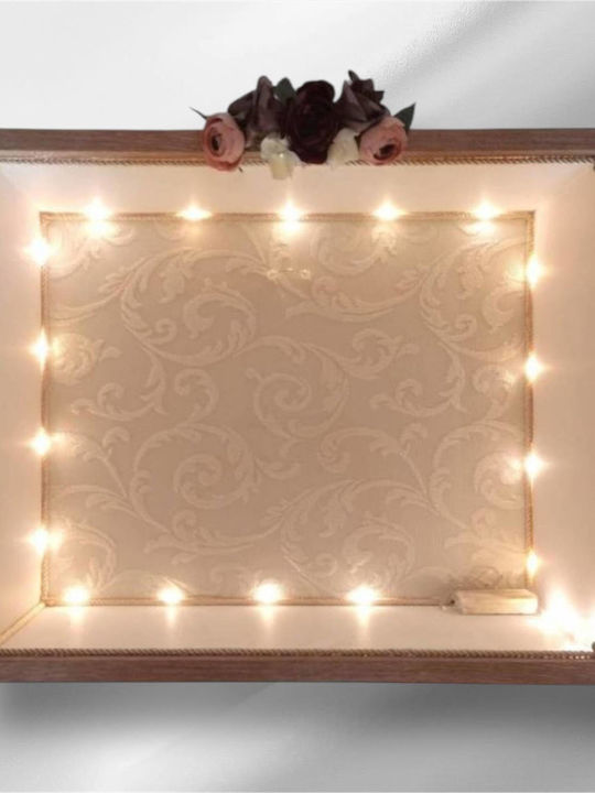 Blumen Hochzeitskronen-Hülle Wand Rechteck Hölz...