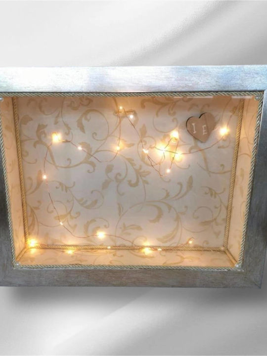 Hochzeitskronen-Etui Rechteck Silber 45x65εκ.