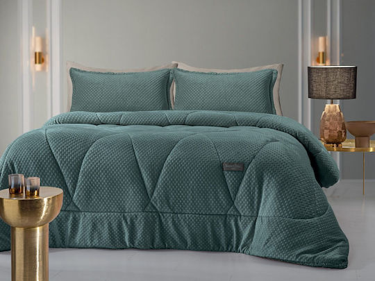 Saint Clair Κουβερτοπάπλωμα Ημίδιπλο 180x240εκ. Emerald