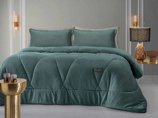 Saint Clair Κουβερτοπάπλωμα Υπέρδιπλο 220x240εκ. Emerald