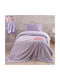 Rythmos Κουβέρτα Fleece Nelie Φωσφορίζουσα Λιλά 220x160εκ.