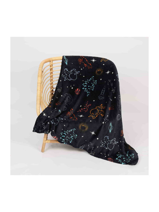 Lucktora Fleece Decke Einzeln 160x220cm Mehrfarbig