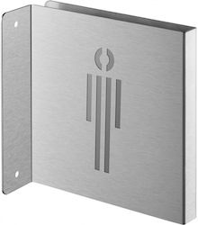 Πινακίδα Σήμανσης Wc Ανδρών 120x120 Mm Ανοξείδωτη Βιδωτή Κάθετη Thirard 00682387