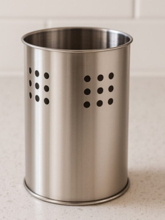 Galifas Metallisches Silber Abtropfgestell für Besteck 11x19cm