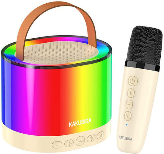Karaoke Speaker with Wireless Microphone and Lighting Effects KSC-1006 Gold