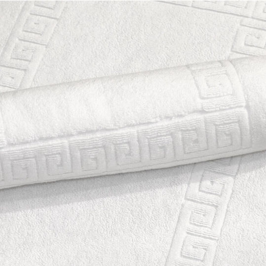 Mattex Σετ 6 Λευκά Ξενοδοχειακά Πατάκια Μπάνιου 50x75εκ.