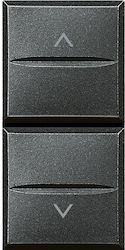 Διακόπτης Axolute Ρολών 1 Στοιχείου Graphite