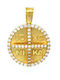 Drandakis Charm Talisman Konstantin mit Steinen aus 14K Gold mit Zirkon