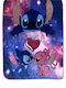 Velvet Blanket Stitch Angel Purple 220x160cm