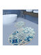 Rutschfest Set Badematten Synthetisch,Polyester/Cotton/Leather Oval SRMK4506 Blue 2Stück