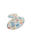 Rutschfest Set Badematten Synthetisch,Polyester/Cotton/Leather Oval FISHCOL4506 Multicolor 2Stück