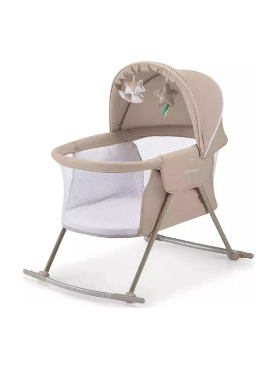 Kinderkraft Leagăn-Parc Lovi cu Saltea și Roți Bej