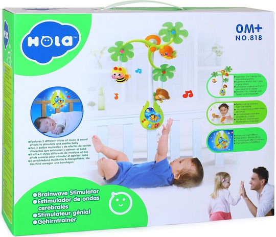 Hola Toys Suspendata Jucărie cu muzică pentru 0++ Luni