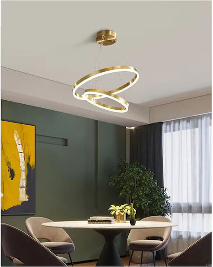 Lightplanet Lustră Auriu LED cu Alb Natural Lumină