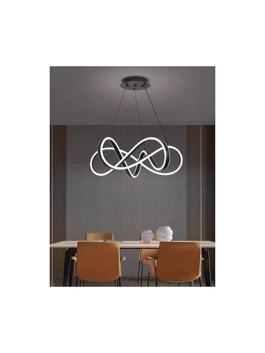 Lightplanet Lustră Negru LED cu Alb Natural Lumină